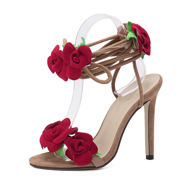 Floral Print High Heel Platform Pumps With Ankle Strap | Womens high heels,  Cute high heels, Pump shoes