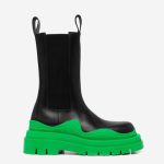 Leather Chelsea boots Green