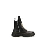 Black high-top zippered Martin boots for men and women