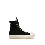 Women's Lace-up Simple High-top Shoes, Black