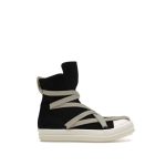 Black high-top canvas lace-up unisex thick-soled casual shoes and ankle boots