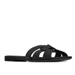 Unisex Micro-heel Designer Style Slippers Sandals, Black