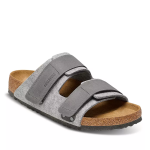 Unisex Low-heeled Wooden Bottom Slippers Sandals, Grey