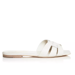Unisex Micro-heel Designer Style Slippers Sandals, White