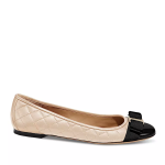 Women's Low-heeled Everyday Casual Shoes, Beige and Black
