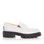 Women's Leather Shoes for All Seasons, White Low-Top