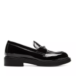 Women’s Leather Shoes for All Seasons, Black Low-Top