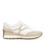 Women's All-Season Sneakers, White and Beige Low-Top