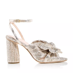 Women's High-heeled Camellia Bow Sandals, Champagne