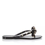 Women's Low-heeled Summer Rockstud Slippers Sandals, Black