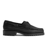 Men’s Retro Thick Sole Personality Casual Shoes Loafers, Black Matte