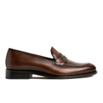 Men’s Thick-soled Casual Slip-on Simple Loafers, Rich Mahogany