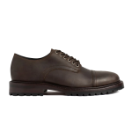 Men’s  Retro Thick-soled Lace-up Leather Casual Shoes, Tobacco