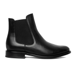 Men's Soft Solid Color British Style Elastic Boots, Black