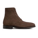 Men's Suede Solid Color Lace-up Martin Boots,  Chocolate Suede