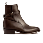 Men's Trendy Retro Square Buckle Leather Strap Boots, Anejo