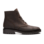 Men's Strong Elastic Leather Retro Lace-up Martin Boots, Tobacco