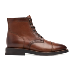 Men's Strong Elastic Leather Retro Lace-up Martin Boots, Brandy