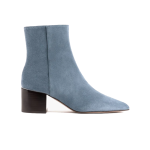 Women's Suede Thick Heel Pointed Toe Short Boots,  Baby Blue