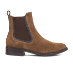 Women's Retro Suede Elastic Slip-on Fashionable Boots，Cognac Suede