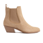 Women's Retro Suede Mid-heel Thick-soled Slip-on Trendy Boots，Dune