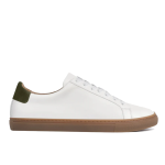 Women's Non-slip Wear-resistant Soft Lace-up Simple Casual Shoes, White x Green