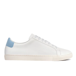 Women's Non-slip Wear-resistant Soft Lace-up Simple Casual Shoes, White x Baby Blue