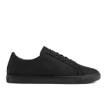 Women's Lace-up Non-slip Wear-resistant Casual Shoes, Black Matte