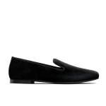 Women's Soft Suede Round Toe Slip-on Flat Casual Shoes, Black Velvet