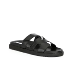 Women's outer wear leather thick-soled Velcro sandals