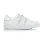 White rivet lace-up fashion trendy white shoes casual shoes