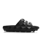 Men's Black Rubber Slide Flats