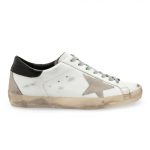 White leather black tail star retro personality men's casual shoes