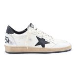 White black star men's stylish leather casual shoes