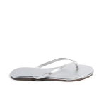 Simple flip-flops flat-soled non-slip sandals，Silver Slippers