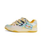 Yellow white cow fashionable and cute low cut casual shoes for both men and women