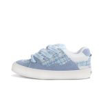 Blue small fragrant style spliced men's and women's fashionable casual shoes