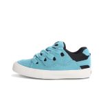 Blue lace up suede unisex fashionable casual shoes