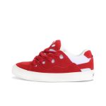 Red and white retro trendy breathable unisex casual shoes