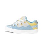 Blue, white, and yellow contrasting fashionable unisex casual shoes