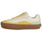 Off white and yellow retro low cut casual shoes for both men and women