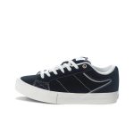 Black suede retro low cut unisex casual shoes