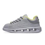 Grey niche versatile dad shoes for both men and women, thick soled low top casual shoes