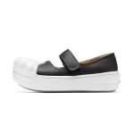 Black and white Mary Jane women's shoes shallow mouth versatile shell toe casual shoes