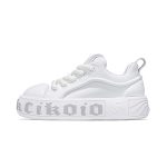 White summer ice casual men's and women's thick soled height increasing board shoes