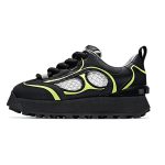 Black cool and thick soled unisex dad shoes, trendy and versatile, breathable and casual shoes