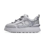 Silver cool and thick soled unisex dad shoes, trendy and versatile, breathable and casual shoes