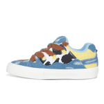 Blue canvas milk patterned fashionable unisex casual shoes