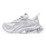 white summer thick soled unisex sports and leisure shoes with mesh and breathable dad shoes