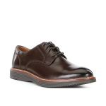 Brown retro lace-up thick-soled casual men's leather shoes